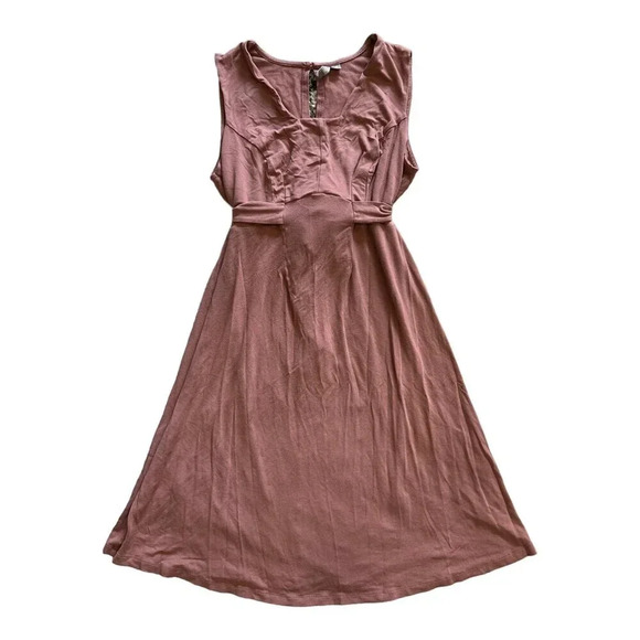 ASOS Dusty Rose Jersey Knit Tie Back Dress 6 - Picture 1 of 5